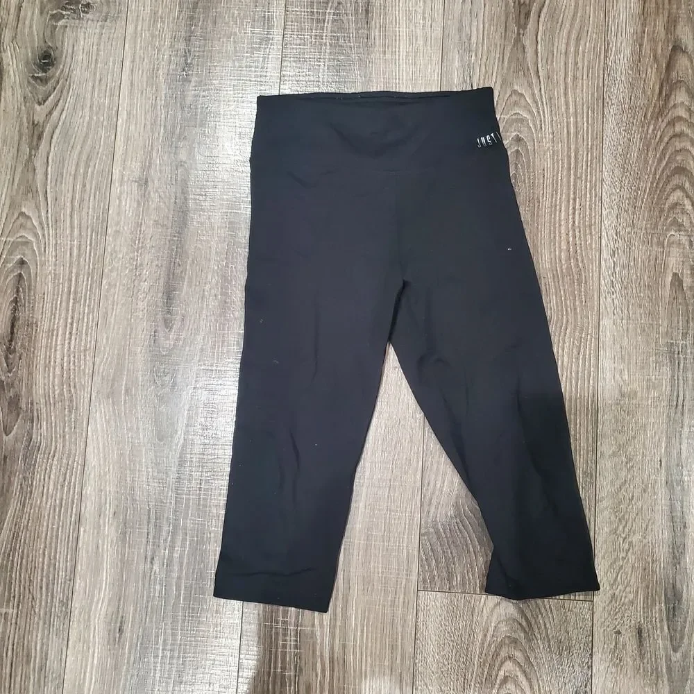 Girls Leggings Size 10-12 Justice Kids Black and Gray Leggings Set 3 Pieces